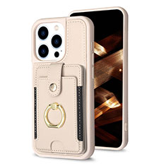 Funda Silicona Carcasa Ultrafina Goma con Magnetico S04D para Apple iPhone 13 Pro Oro