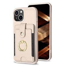 Funda Silicona Carcasa Ultrafina Goma con Magnetico S04D para Apple iPhone 14 Plus Oro