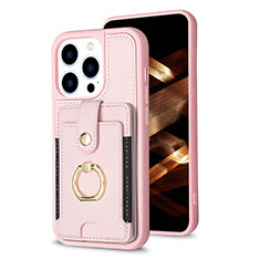 Funda Silicona Carcasa Ultrafina Goma con Magnetico S04D para Apple iPhone 16 Pro Oro Rosa