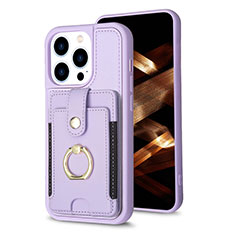 Funda Silicona Carcasa Ultrafina Goma con Magnetico S04D para Apple iPhone 16 Pro Purpura Claro