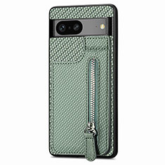 Funda Silicona Carcasa Ultrafina Goma con Magnetico S04D para Google Pixel 7a 5G Verde