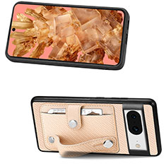 Funda Silicona Carcasa Ultrafina Goma con Magnetico S04D para Google Pixel 8 5G Oro