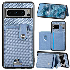 Funda Silicona Carcasa Ultrafina Goma con Magnetico S04D para Google Pixel 8 Pro 5G Azul