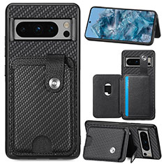 Funda Silicona Carcasa Ultrafina Goma con Magnetico S04D para Google Pixel 8 Pro 5G Negro