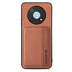 Funda Silicona Carcasa Ultrafina Goma con Magnetico S04D para Huawei Enjoy 50 Pro Marron