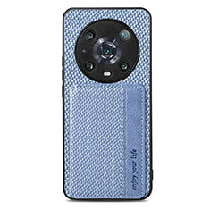 Funda Silicona Carcasa Ultrafina Goma con Magnetico S04D para Huawei Honor 80 5G Azul