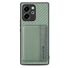 Funda Silicona Carcasa Ultrafina Goma con Magnetico S04D para Huawei Honor 80 SE 5G Verde