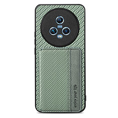 Funda Silicona Carcasa Ultrafina Goma con Magnetico S04D para Huawei Honor Magic5 5G Verde