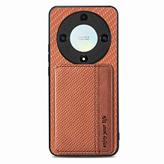 Funda Silicona Carcasa Ultrafina Goma con Magnetico S04D para Huawei Honor Magic5 Lite 5G Marron