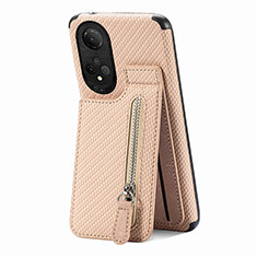 Funda Silicona Carcasa Ultrafina Goma con Magnetico S04D para Huawei Honor X7 Oro