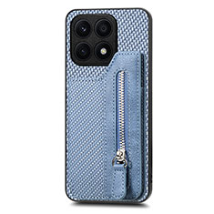 Funda Silicona Carcasa Ultrafina Goma con Magnetico S04D para Huawei Honor X8a 4G Azul