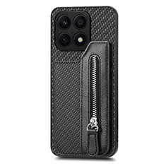 Funda Silicona Carcasa Ultrafina Goma con Magnetico S04D para Huawei Honor X8a 4G Negro