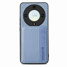 Funda Silicona Carcasa Ultrafina Goma con Magnetico S04D para Huawei Honor X9a 5G Azul