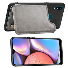 Funda Silicona Carcasa Ultrafina Goma con Magnetico S04D para Samsung Galaxy A10s Gris