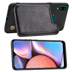 Funda Silicona Carcasa Ultrafina Goma con Magnetico S04D para Samsung Galaxy A10s Negro