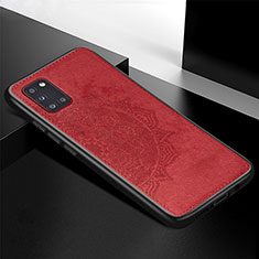 Funda Silicona Carcasa Ultrafina Goma con Magnetico S04D para Samsung Galaxy A31 Rojo