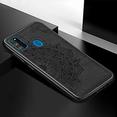 Funda Silicona Carcasa Ultrafina Goma con Magnetico S04D para Samsung Galaxy M21 Negro