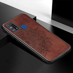 Funda Silicona Carcasa Ultrafina Goma con Magnetico S04D para Samsung Galaxy M21s Marron