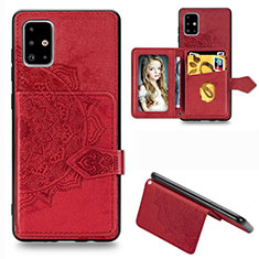 Funda Silicona Carcasa Ultrafina Goma con Magnetico S04D para Samsung Galaxy M40S Rojo