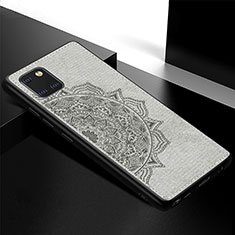 Funda Silicona Carcasa Ultrafina Goma con Magnetico S04D para Samsung Galaxy Note 10 Lite Gris