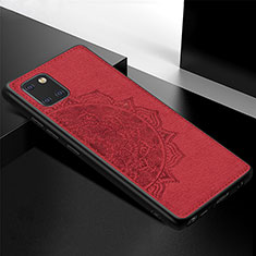 Funda Silicona Carcasa Ultrafina Goma con Magnetico S04D para Samsung Galaxy Note 10 Lite Rojo