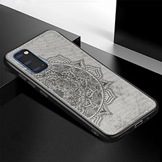 Funda Silicona Carcasa Ultrafina Goma con Magnetico S04D para Samsung Galaxy S20 Gris