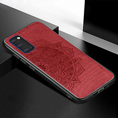 Funda Silicona Carcasa Ultrafina Goma con Magnetico S04D para Samsung Galaxy S20 Rojo