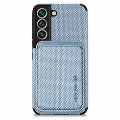 Funda Silicona Carcasa Ultrafina Goma con Magnetico S04D para Samsung Galaxy S21 5G Azul