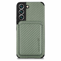 Funda Silicona Carcasa Ultrafina Goma con Magnetico S04D para Samsung Galaxy S22 5G Verde