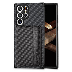 Funda Silicona Carcasa Ultrafina Goma con Magnetico S04D para Samsung Galaxy S24 Ultra 5G Negro