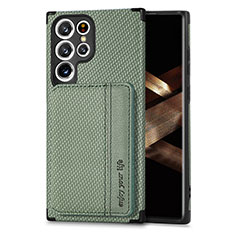 Funda Silicona Carcasa Ultrafina Goma con Magnetico S04D para Samsung Galaxy S24 Ultra 5G Verde