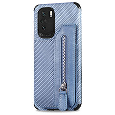 Funda Silicona Carcasa Ultrafina Goma con Magnetico S04D para Xiaomi Mi 11X 5G Azul