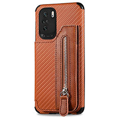 Funda Silicona Carcasa Ultrafina Goma con Magnetico S04D para Xiaomi Mi 11X 5G Marron