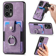 Funda Silicona Carcasa Ultrafina Goma con Magnetico S04D para Xiaomi Poco F5 5G Morado