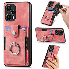 Funda Silicona Carcasa Ultrafina Goma con Magnetico S04D para Xiaomi Poco F5 5G Oro Rosa