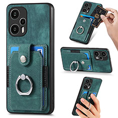 Funda Silicona Carcasa Ultrafina Goma con Magnetico S04D para Xiaomi Poco F5 5G Verde