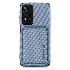 Funda Silicona Carcasa Ultrafina Goma con Magnetico S04D para Xiaomi Poco X4 NFC Azul