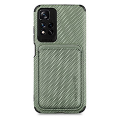 Funda Silicona Carcasa Ultrafina Goma con Magnetico S04D para Xiaomi Poco X4 NFC Verde