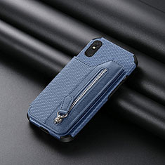 Funda Silicona Carcasa Ultrafina Goma con Magnetico S04D para Xiaomi Redmi 9AT Azul