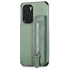 Funda Silicona Carcasa Ultrafina Goma con Magnetico S04D para Xiaomi Redmi K40 Pro 5G Verde