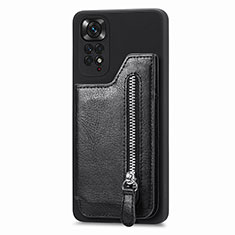 Funda Silicona Carcasa Ultrafina Goma con Magnetico S04D para Xiaomi Redmi Note 11S 4G Negro