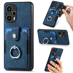 Funda Silicona Carcasa Ultrafina Goma con Magnetico S04D para Xiaomi Redmi Note 12 Turbo 5G Azul