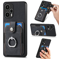 Funda Silicona Carcasa Ultrafina Goma con Magnetico S04D para Xiaomi Redmi Note 12 Turbo 5G Negro