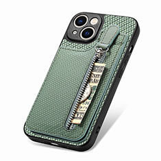 Funda Silicona Carcasa Ultrafina Goma con Magnetico S05D para Apple iPhone 14 Verde