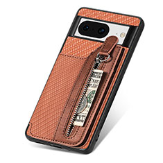 Funda Silicona Carcasa Ultrafina Goma con Magnetico S05D para Google Pixel 8 5G Marron