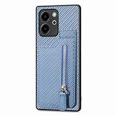 Funda Silicona Carcasa Ultrafina Goma con Magnetico S05D para Huawei Honor 80 SE 5G Azul