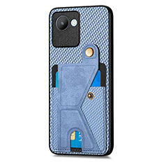 Funda Silicona Carcasa Ultrafina Goma con Magnetico S05D para Realme C30 Azul