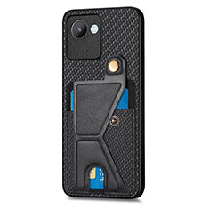 Funda Silicona Carcasa Ultrafina Goma con Magnetico S05D para Realme C30 Negro