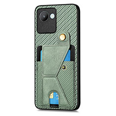 Funda Silicona Carcasa Ultrafina Goma con Magnetico S05D para Realme C30 Verde