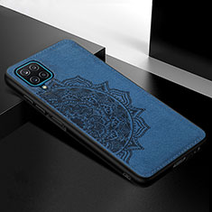 Funda Silicona Carcasa Ultrafina Goma con Magnetico S05D para Samsung Galaxy A12 Azul